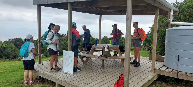 Shelter on the new Waorahi Track Mangawhai